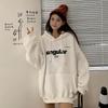 Womens Hooded Sweatshirt Loose Fit Thick Fleece Lined Casual Fall Winter Top