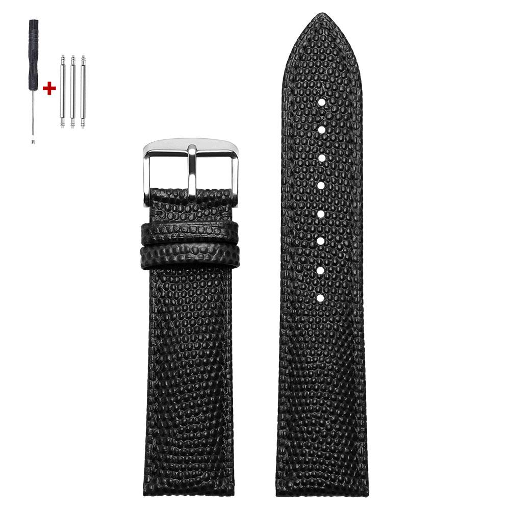 Винтажный кожаный ремешок для часов с узором под ящерицу 14 мм 15 мм 16 мм 18 мм 19 мм 20 мм 21 мм 22 мм Универсальные ремешки для наручных часов для мужчин и женщин