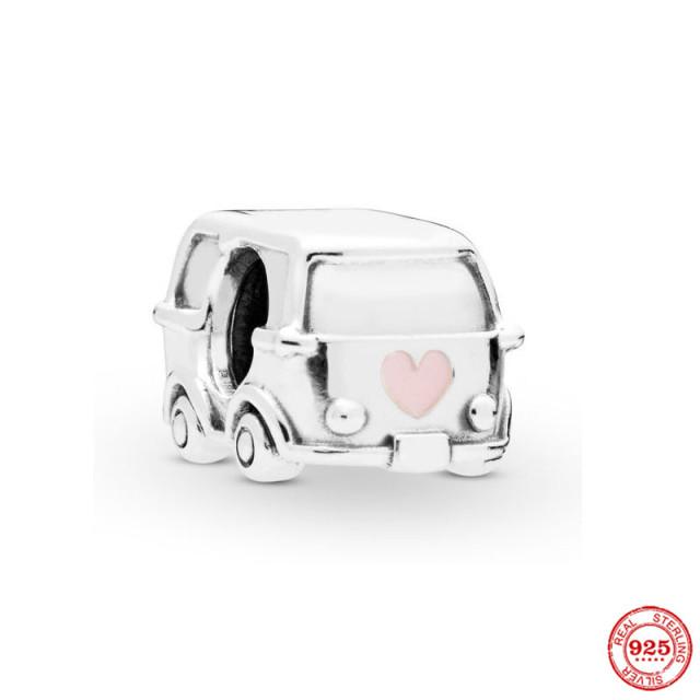 925 серебряных модных очаровательных бусин для оригинального браслета DIY ювелирных изделий