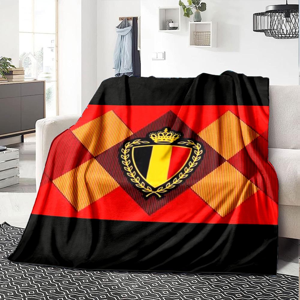 Belgica Print Flannel Blanket High Quality Warm Comfortable Cover for All Seasons Perfect for Gifts Home Decor
