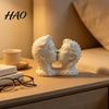 Элегантные скульптуры 3D-печатная скульптура целующейся пары, Белая современная арт-статуэтка, Сентиментальный подарок на годовщину, для гостиной, спальни, Минималистичная
