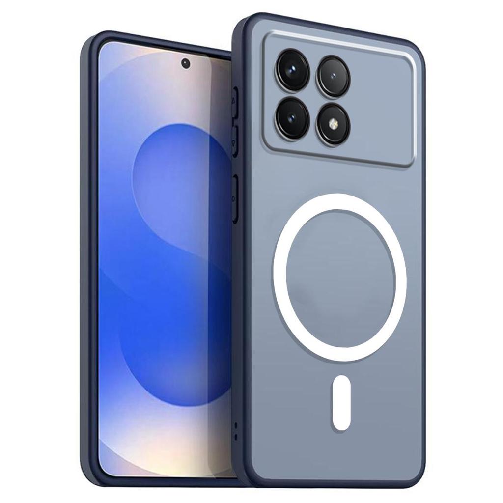 Магнитный железный кольцевой чехол для телефона для Xiaomi POCO X6 Pro 5G Матовый мягкий ТПУ Ударопрочный чехол