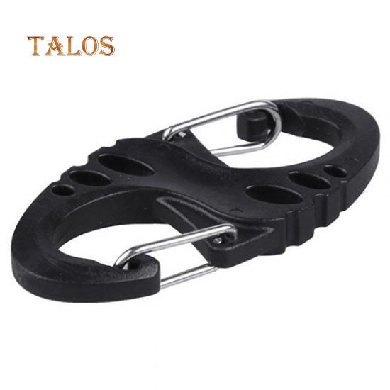 Talos 5 шт. практичный уличный S-образный пружинный крючок-карабин для кемпинга и пешего туризма, брелок с крючком-крючком