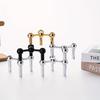 Metal Molecular Structure Candle Holder Silver Triangle Candlestick Home Decore Candelabra  Gift