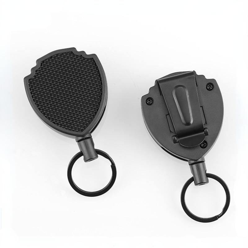 Выдвижной брелок для ключей Выдвижной держатель для бейджа Зажим для катушки Держатель для идентификационного бейджа с зажимом для ремня Держатель для карт с защитой от потери ключей