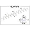 1Pcs Slide Guide Rail T-Track T Slider Fixture Slot Slide Aluminium Alloy T-Slot Track 300-600mm 19 Type 19x9.5mm