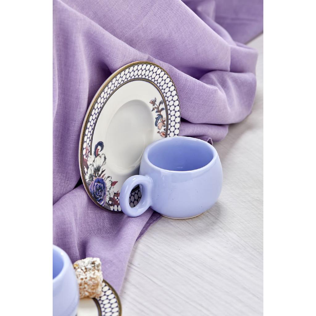 Набор кофейных чашек Polka Dot Lux из 12 предметов на 6 человек, набор белых чашек для турецкого кофе