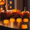 6pcs Pumpkin Candle Lights, LED Candles Tea Lights, Halloween Decoration Lights, Flameless Candles Lamp, Battery Candles Lights