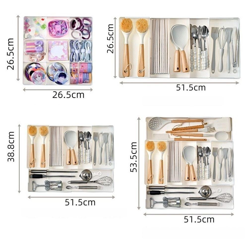 Makeup Storage Drawer Organizer Plastic Kitchen Storage Box New Drawer Divider Tray Home Use