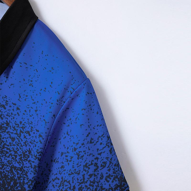 3D цифровая печать градиент цвета короткий рукав рубашка поло с лацканами мужская повседневная мода 100% полиэстер гольф рубашка поло топы