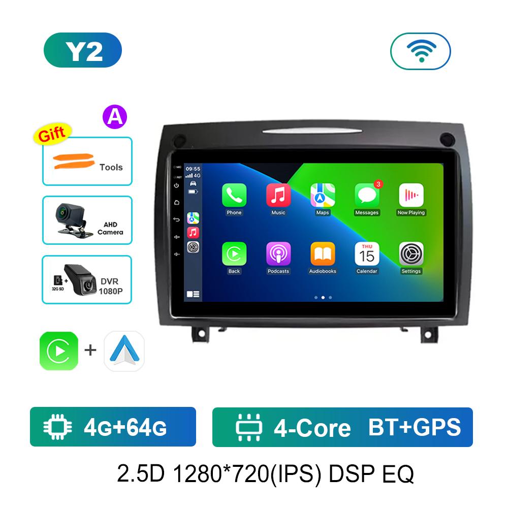 Мультимедийный плеер для автомагнитолы для Mercedes Benz SLK Class R171 2004 - 2011 Операционная система Android 4G DSP Стерео Навигация GPS WIFI IPS Сенсорный экран