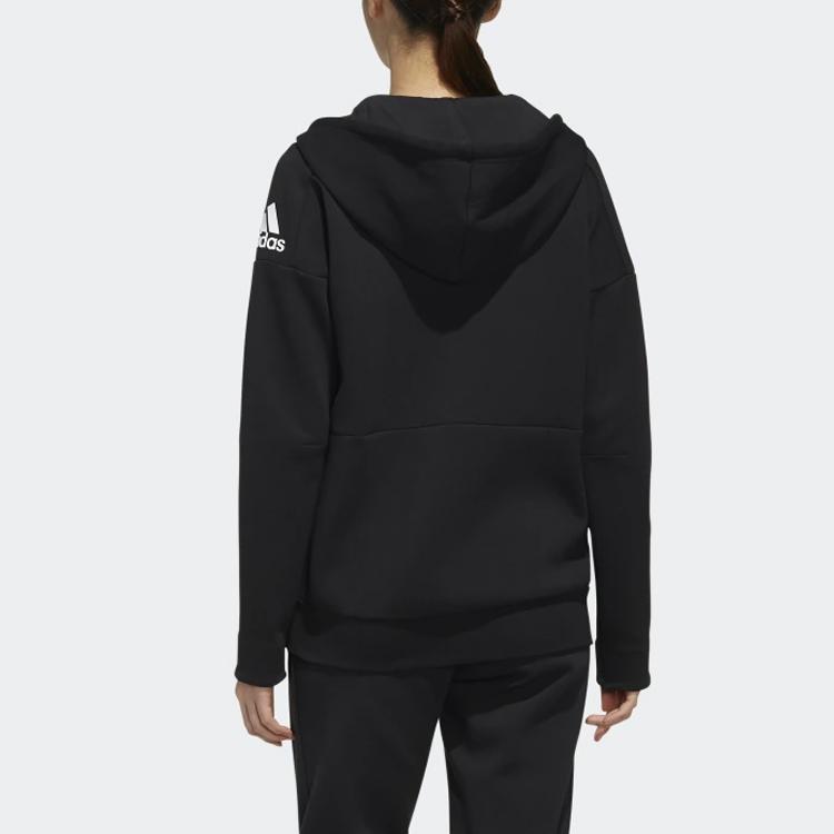adidas Htt Stretch однотонная повседневная спортивная толстовка с капюшоном женская куртка черного цвета EH3881