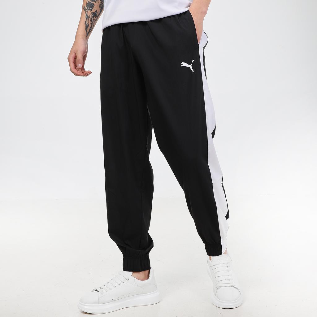 Puma Повседневный спортивный тканый футбольный беговой тренировочный комплект для мужчин черный 521043-01