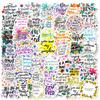 50 Inspirational Text Stickers In English Slogans Colorful Flowers Inspirational English Phrases Doodle Personalized Stickers