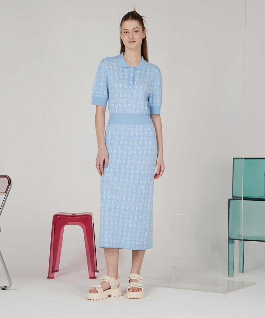 Jucy Judy J Logo Jacquard Slim Fit Knit Dress Jyop321A