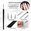 Набор кистей для нейл-арта Инструменты для маникюра Градиентный гель-лак Кисти для наращивания, рисования, лепки, омбре Дизайн французского маникюра Кисть для рисования