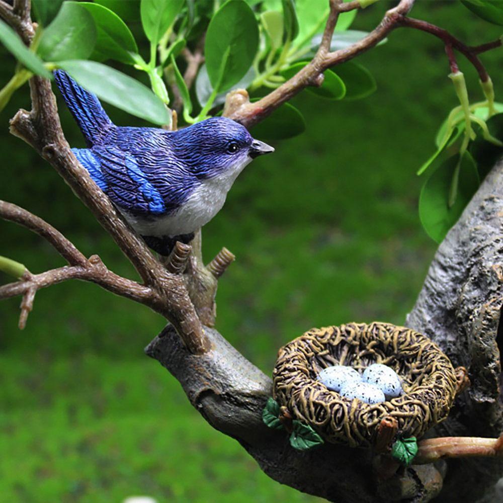 Многоцветная статуя искусственного птичьего гнезда, многоцветная имитация воробья, модель на открытом воздухе в помещении