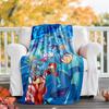 Cartoon Rockman Game Megaman2 printed throw blanket—lightweight,soft,warm;versatile blanket for all seasons—perfect as &air-conditioning throw,nap bla