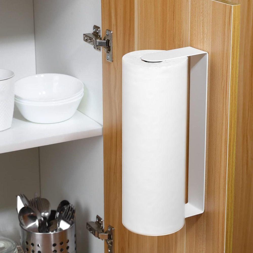 Black White Paper Towel Holder under Cabinet Acrylic Paper Towel Rack Home Office