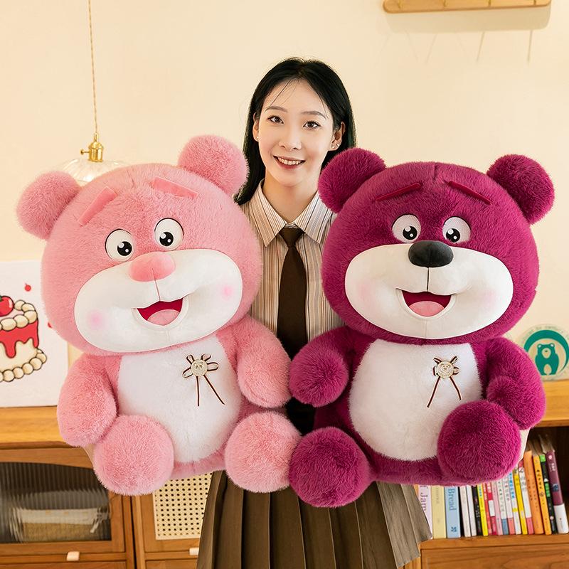 Милая плюшевая игрушка-кукла Счастливый медведь, кукла, дети, девочка, клубничный медведь, тряпичная кукла, подарок