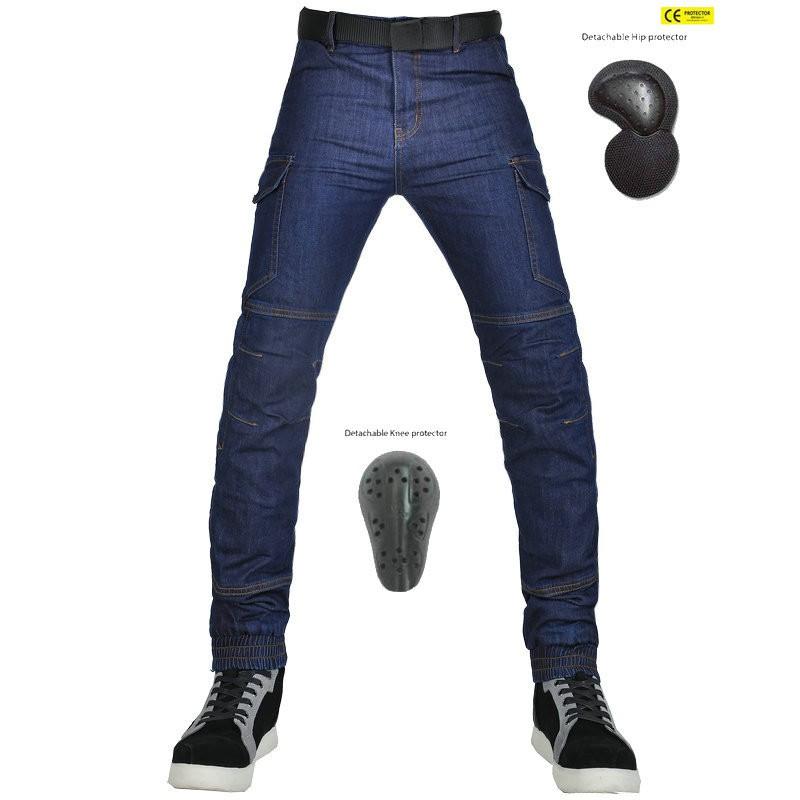 Cordura Motorcycle Riding Pants Men With Abrasion Resistance Tear-Proof Protection Elastic Cuffed Fit All-Season Use