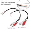 Car Connector Rca Female / Male Audio Cable 1way 2way Adapter Av Single Video Plug Stereo Extension Wire Diy Tools