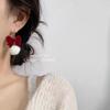 Winter warmth~ temperament versatile cute hairball stud earrings women's lamb wool pom-pom matte earrings autumn and winter ear jewelry