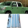 Door Window Chrome Pillar Posts Cover Trim Car Accessories For Toyota Tundra Crew Max Cab/Double Cab 2007-2018 2019 2020 2021