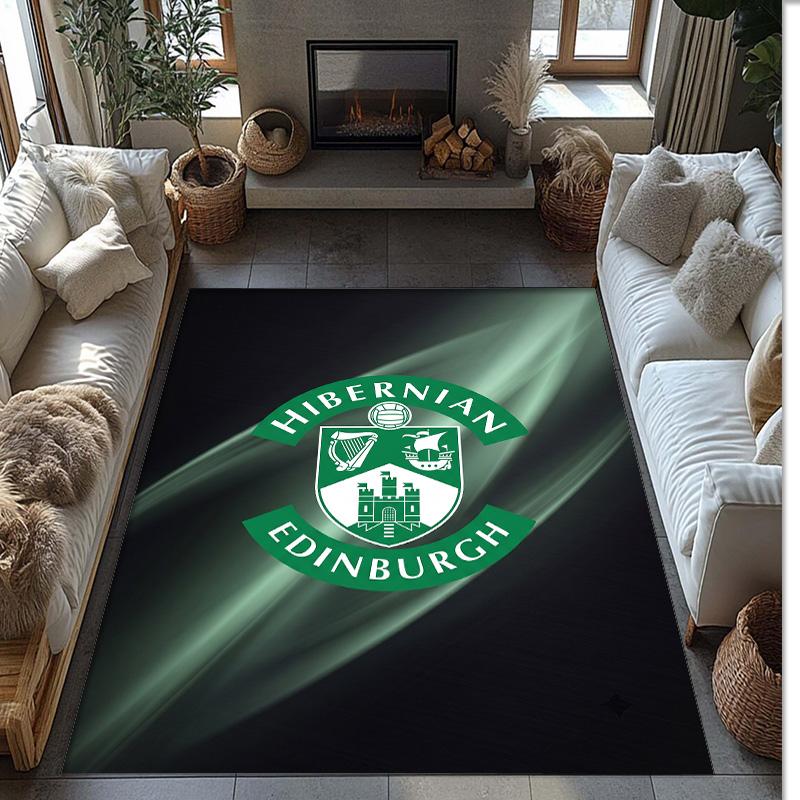 Hibernian FC Футбол Футбольный Узор Мягкий Ковер Зональный Нескользящий Ковер для Пола в Помещении Спортивный Декоративный Коврик для Спальни