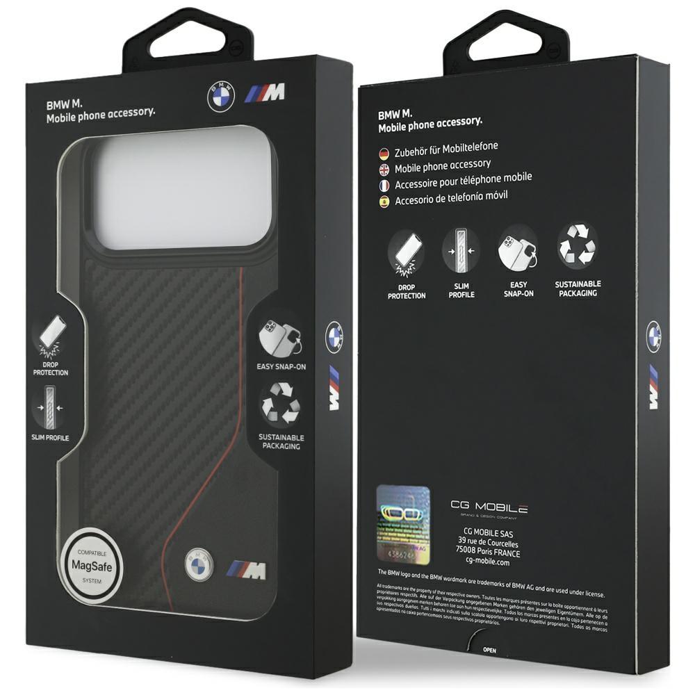 BMW M Carbon Line & Logo MagSafe Case for iPhone 17 Pro Max Red