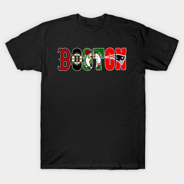Asian Size Cotton Unisex Tshirt Print T-shirt Official Boston Sport Teams T-shirt No-Cut Print Regular Fit