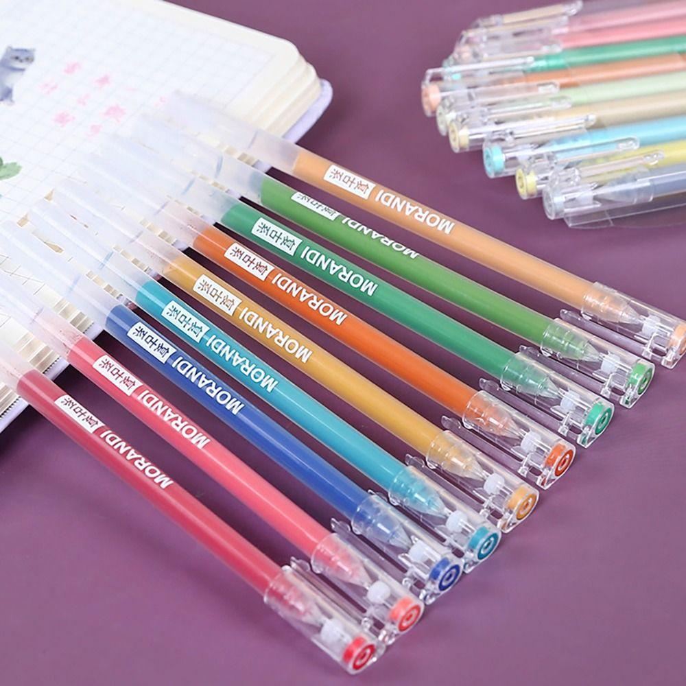 9Colors/Set Large-capacity Hand Accounting Pen Set Quick Drying Highlighter Mark Pens  Stationery