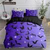 Комплект пододеяльника на Хэллоуин Летающий вампир Комплект постельного белья Летучие мыши Колдовство Магия Полиэстер Пододеяльник Размер кинг Для мальчиков девочек
