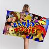 Игровое полотенце B-Banjo-K-Kazooie Пляжное полотенце Мультяшное Милое Летнее Детское Большое для Ванны Бассейна Пляжа Микрофибра Впитывающее для Плавания Путешествий