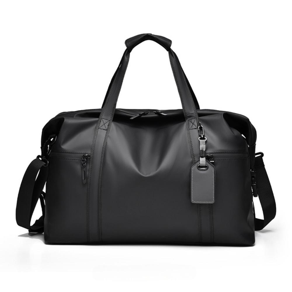 Весенняя новинка, спортивная и фитнес-сумка с разделением на сухую и влажную одежду, классическая черная однотонная дорожная сумка для отдыха на открытом воздухе, мужская короткая деловая сумка-мессенджер большой вместимости
