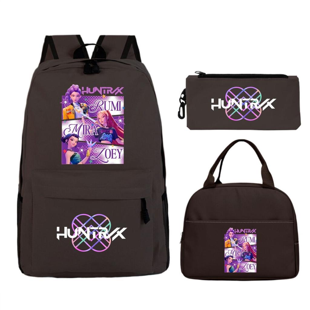 Animation Cartoon Peripheral Three-Piece Schoolbag Campus Primary And Secondary School Students Leisure Backpack Pencil Bag Lunch Bag