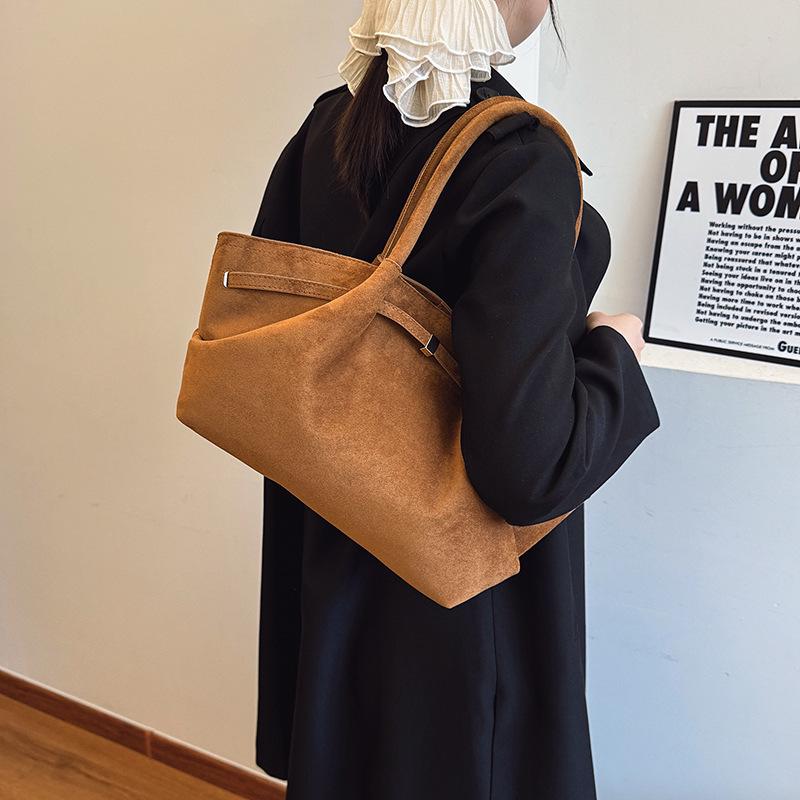 2025 Женская ретро матовая сумка-тоут: Высококлассная, простая, одноплечевая сумка