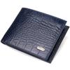 Handsome Wallet for Men Made of Genuine Leather with Crocodile Embossing CANPELLINI 21924 Blue