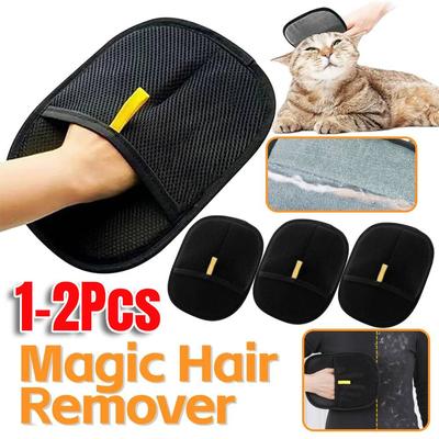 Pet Hair Remover Mitt Pet Hair Remover Gloves Deshedding Brush Glove for Dog Cat Rabbit with Long/Short/Curly Hair 1/2pcs
