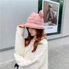 Lamb Fur Hat Female Cute Bucket Hat Parent-child Fisherman Hat Ear Basin Hat