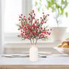 Christmas Decorative Flower Arrangement with Pine Needles and Holly Berries – Artificial Festive Ornaments