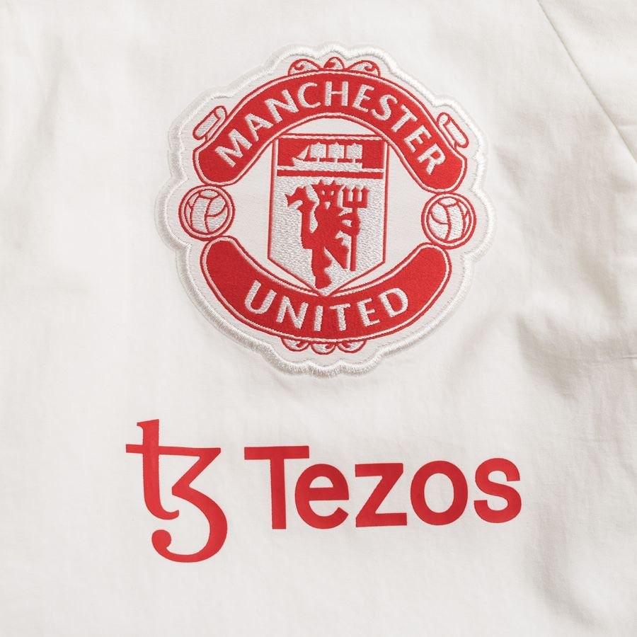 Adidas Manchester United Tiro 23 Presentation Jacket With High Collar And Zip Men Jacket White IA8485