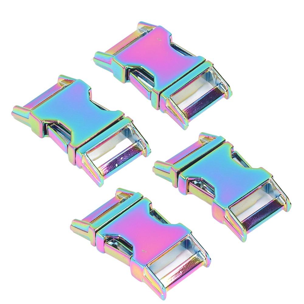4pcs Glossy Finish Quick Release Clip Zinc Alloy Belt Buckle Metal Buckle For DIY Craft