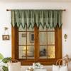 1 шт. Богемный кисточный ламбрекен Короткая занавеска с кулиской Кисточка Кантри Полузанавеска Волнообразное кружево и жаккард