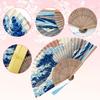 bamboo fan with rayon floral and gorgeous Japanese [boshiho] Women's pattern. Stylish, elegant, accessory.