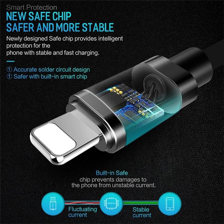 8-контактный кабель USB 2.0 для передачи данных / зарядки, Длина кабеля: 20см
