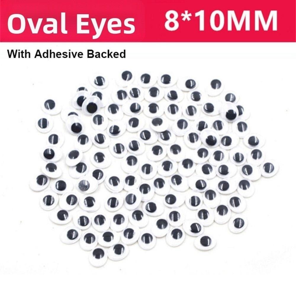 100pcs/bag Plastic Wiggling Moving Eyes 3D Kindergarten Handmade Dolls Eyes Dolls Activity Eyes