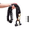 Motorcycle Chain Locks 4ft Heavy Duty Square Link Bicycle Chain Lock Gold Lock for Motorcycles, Scooters, Gates and More