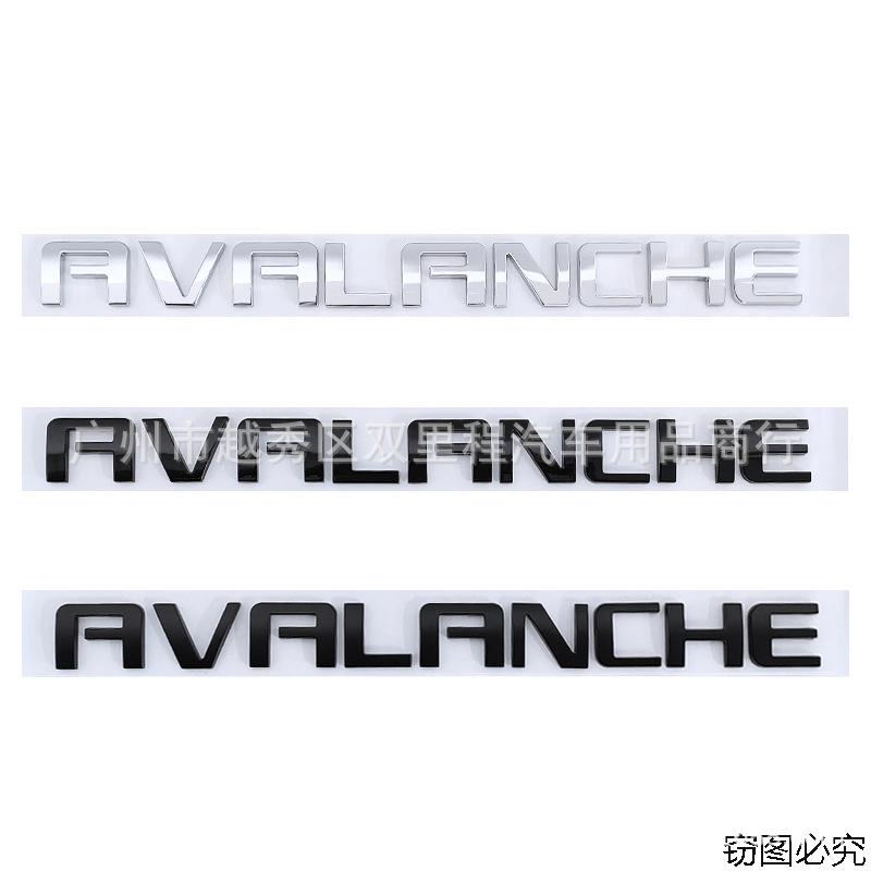 Suitable for Chevrolet GMC AVALANCH modification, electroplated ABS car label, trunk label decoration car sticker emblem