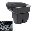 Car Armrest For Ford Fiesta MK7 Retrofit Storage Box Car Accessories Retractable 2009-2017